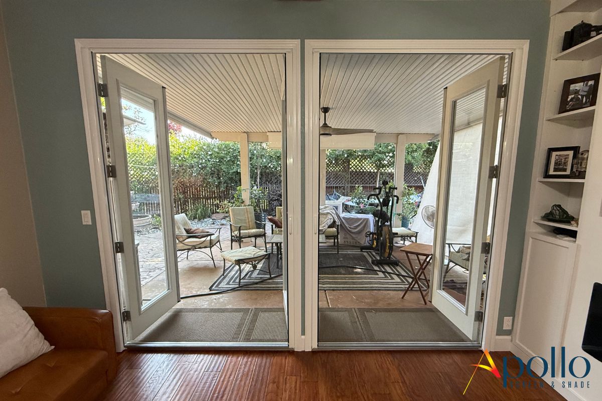 Apollo's French Door Screens Provide Clear View.